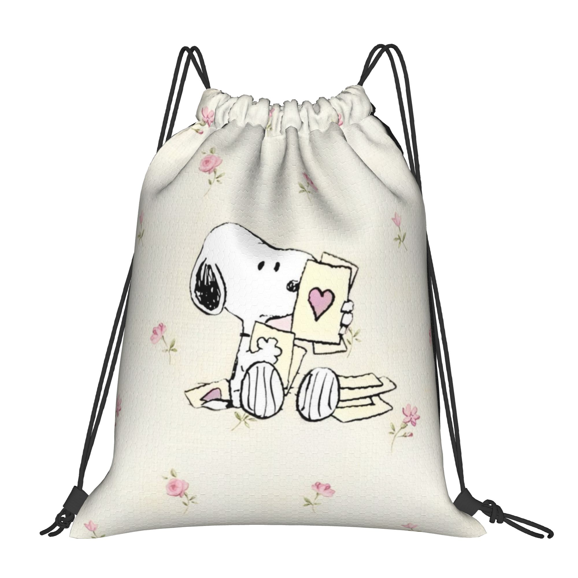 Drawstring Gym Bag - S-Snoopys Loving Gesture Backpack Tas Olahraga