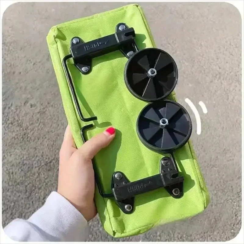 Foldable Backpack Small - Keranjang Belanja Lipat Portabel dengan Roda,