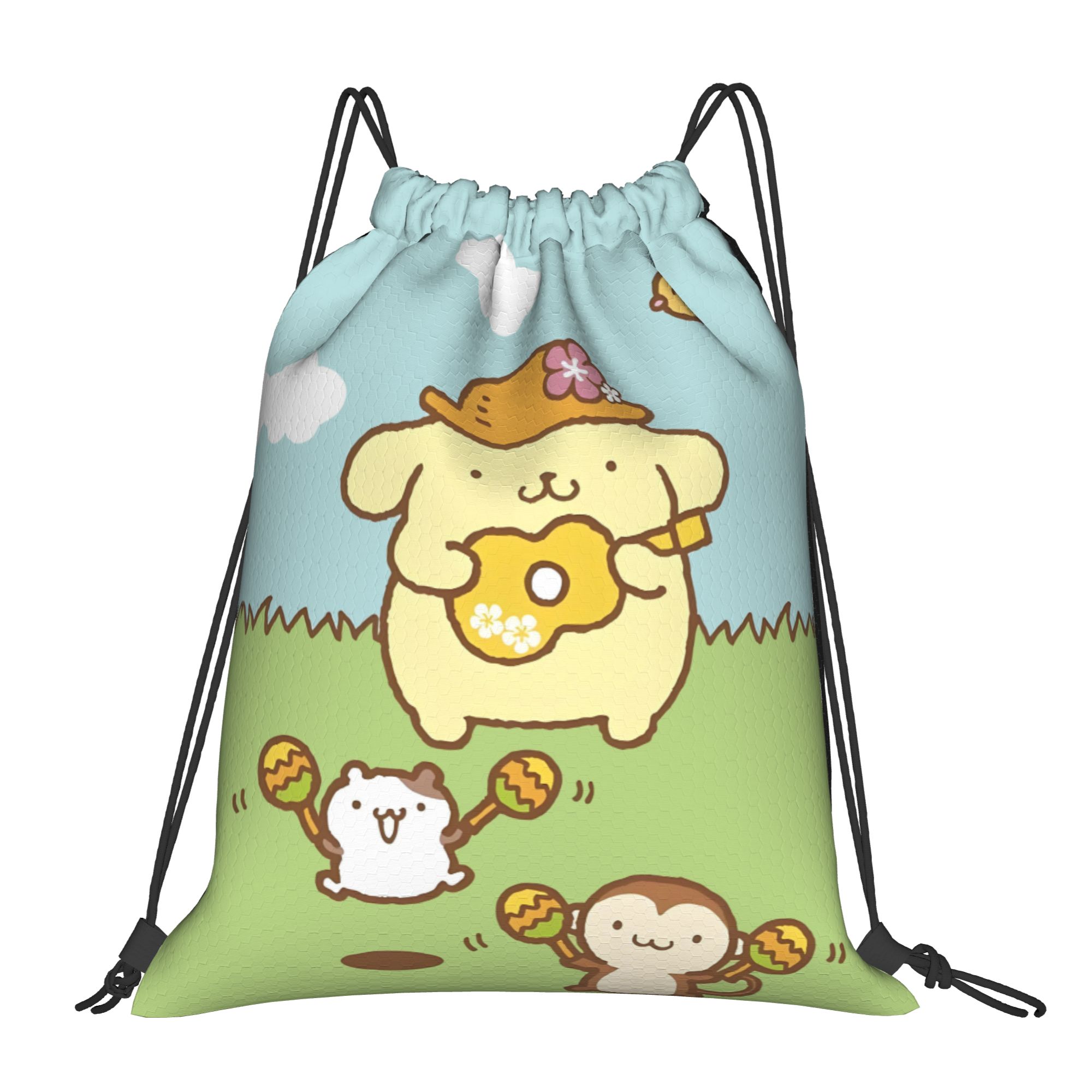 Drawstring Gym Bag - Tas Ransel Serut P-Pompompurines Kustom untuk