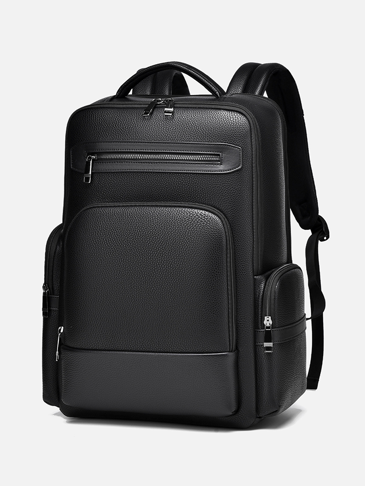 Laptop Backpack 15.6 - Ransel Modis Pria Tas Kulit PU