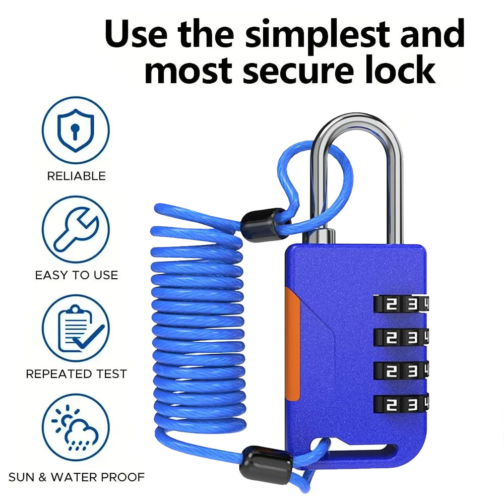 Travel Backpack Anti Theft - Gembok Kombinasi 4 Digit dengan Kabel