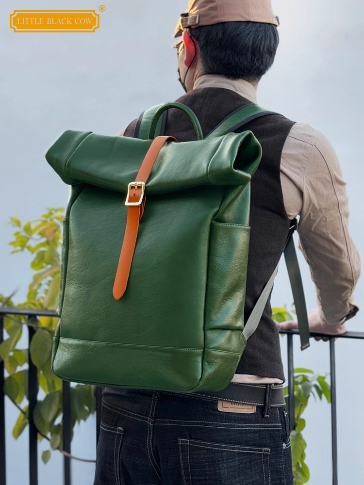 Ransel Kulit Asli Pria Kapasit - Leather Backpack Vintage ulasan dan harga