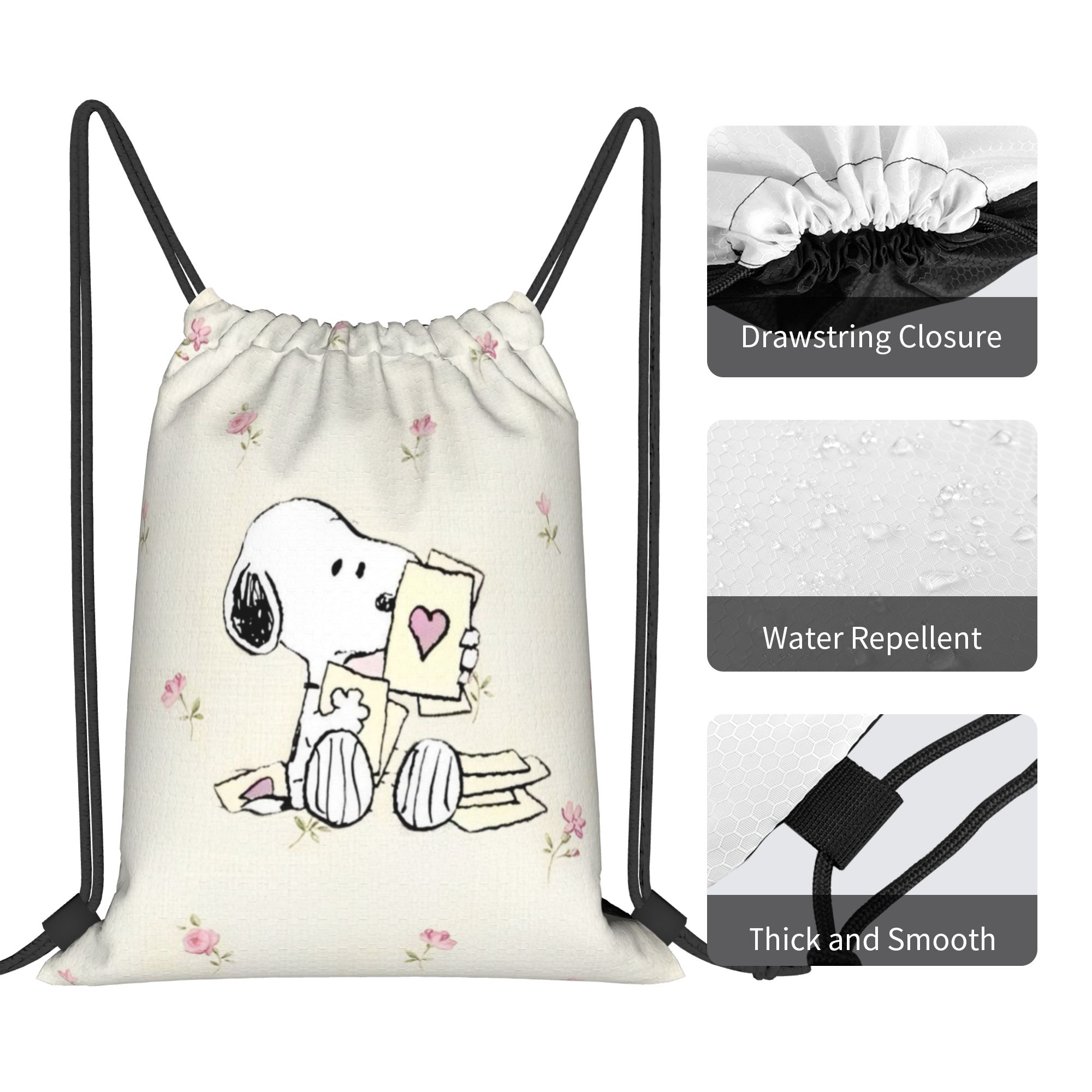 S-Snoopys Loving Gesture Backp - Drawstring Gym Bag ulasan dan harga