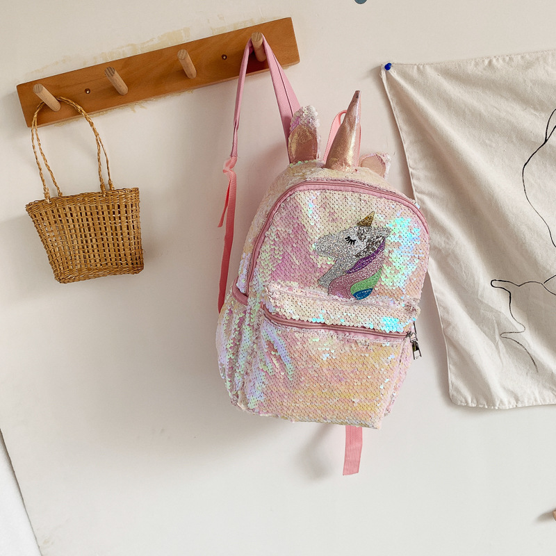 Tas Ransel Unicorn Payet Pink  - Fashion Backpack Women ulasan dan harga