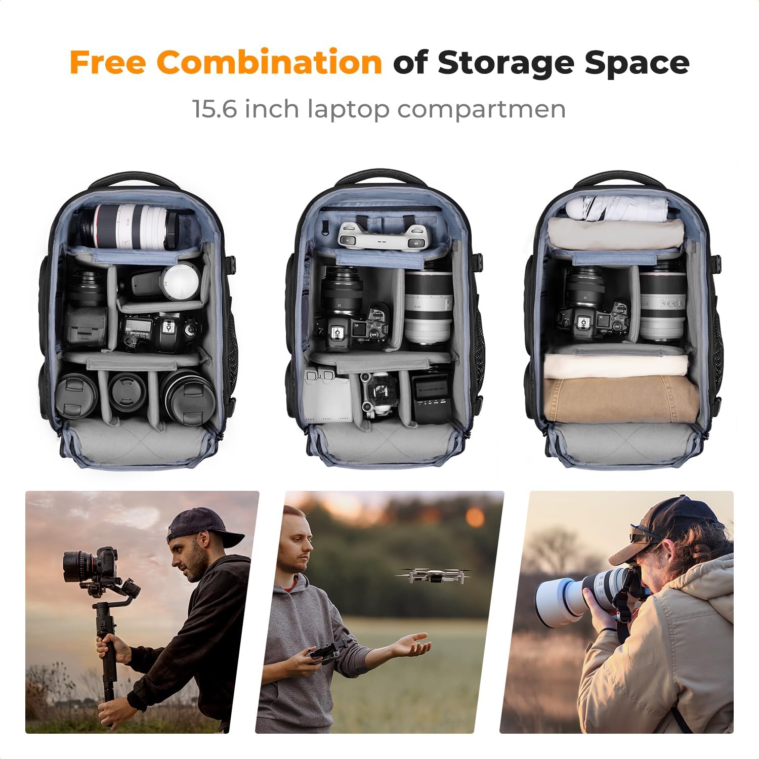 Tas Ransel Kamera K&F CONCEPT, - Laptop Backpack 15.6 ulasan dan harga