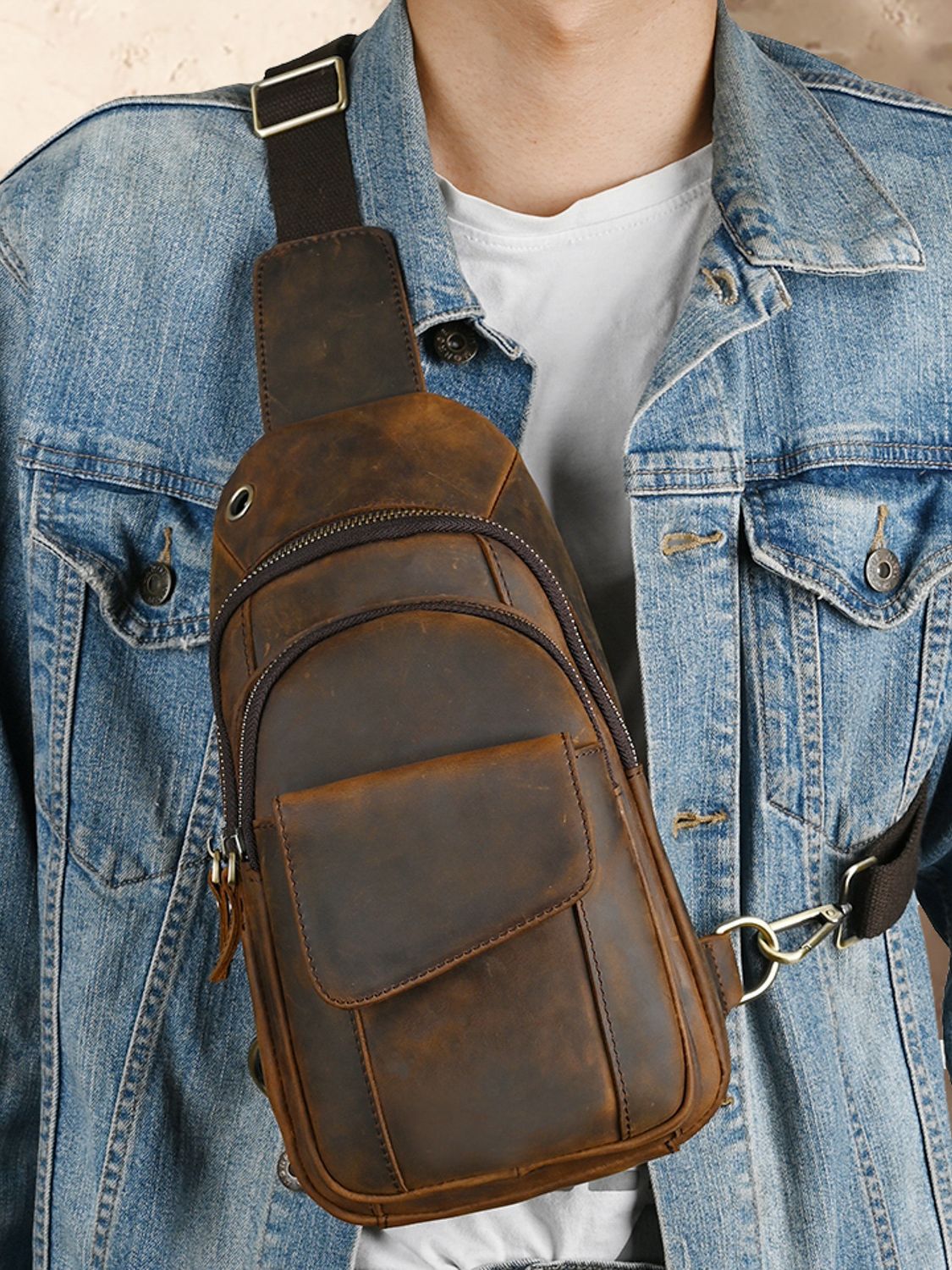 Tas Dada Pria Multifungsi Mewa - Leather Backpack Vintage ulasan dan harga