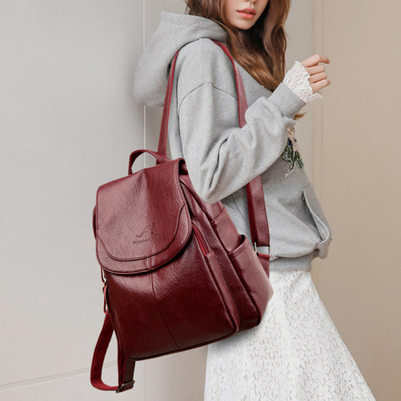 Tas ransel kulit lembut wanita - Leather Backpack Vintage ulasan dan harga