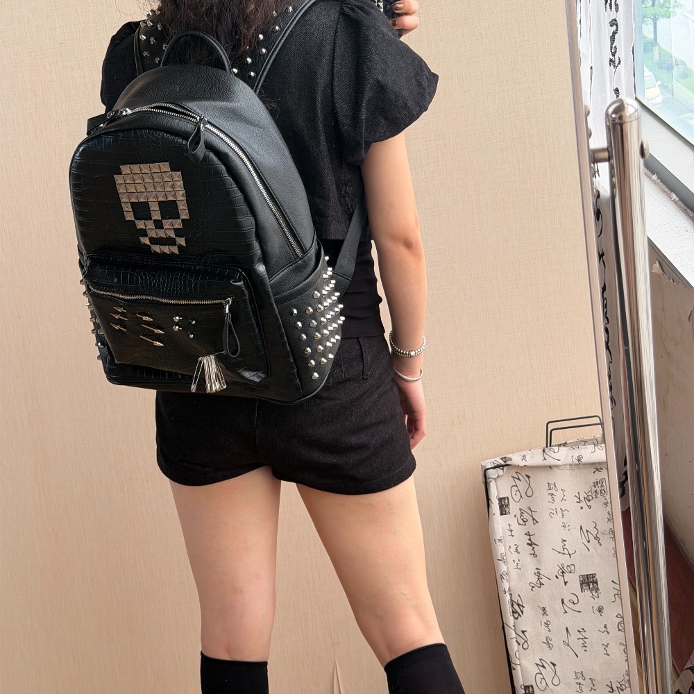 Tas Ransel Motif Kulit Buaya H - Fashion Backpack Women ulasan dan harga