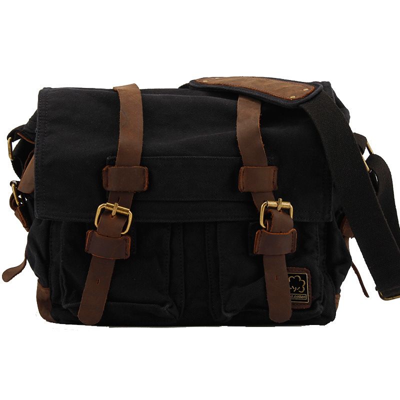 Tas sekolah katun Pria Wanita, - Leather Backpack Vintage ulasan dan harga