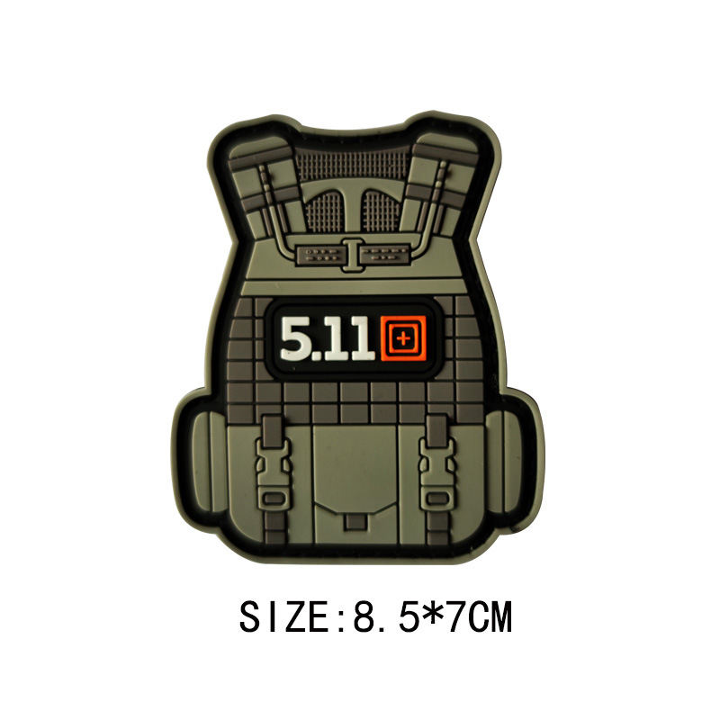 Patch Stiker PVC 3D Model Vest - Rucksack Military Style ulasan dan harga