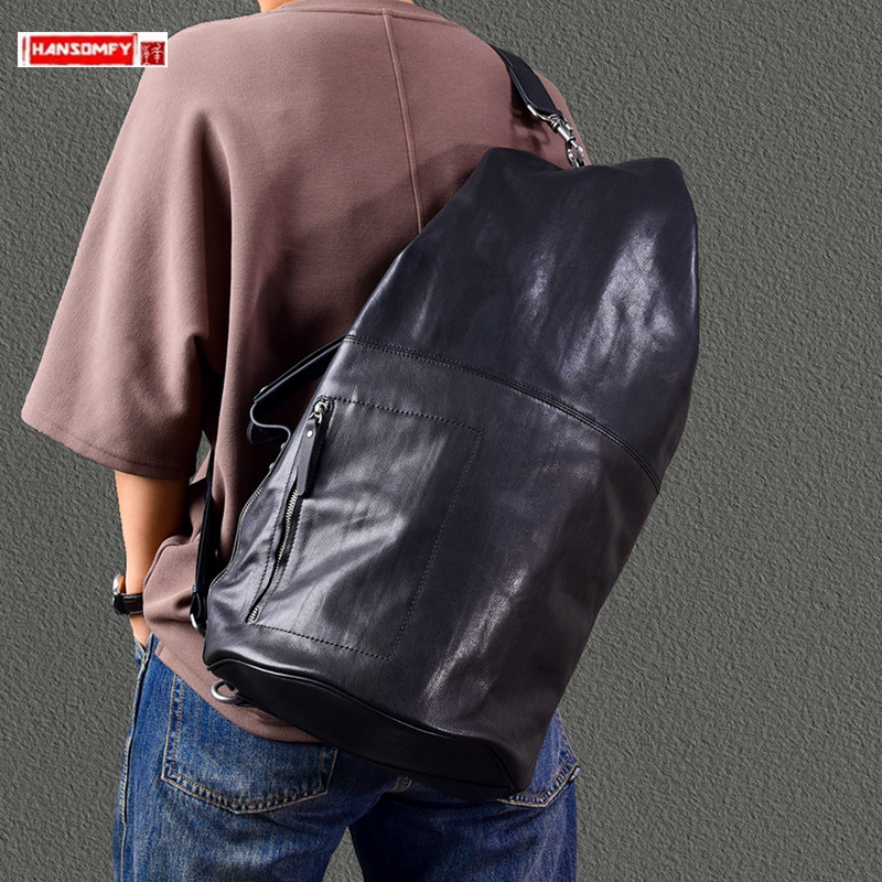 Tas Selempang Kulit Asli Pria  - Leather Backpack Vintage ulasan dan harga