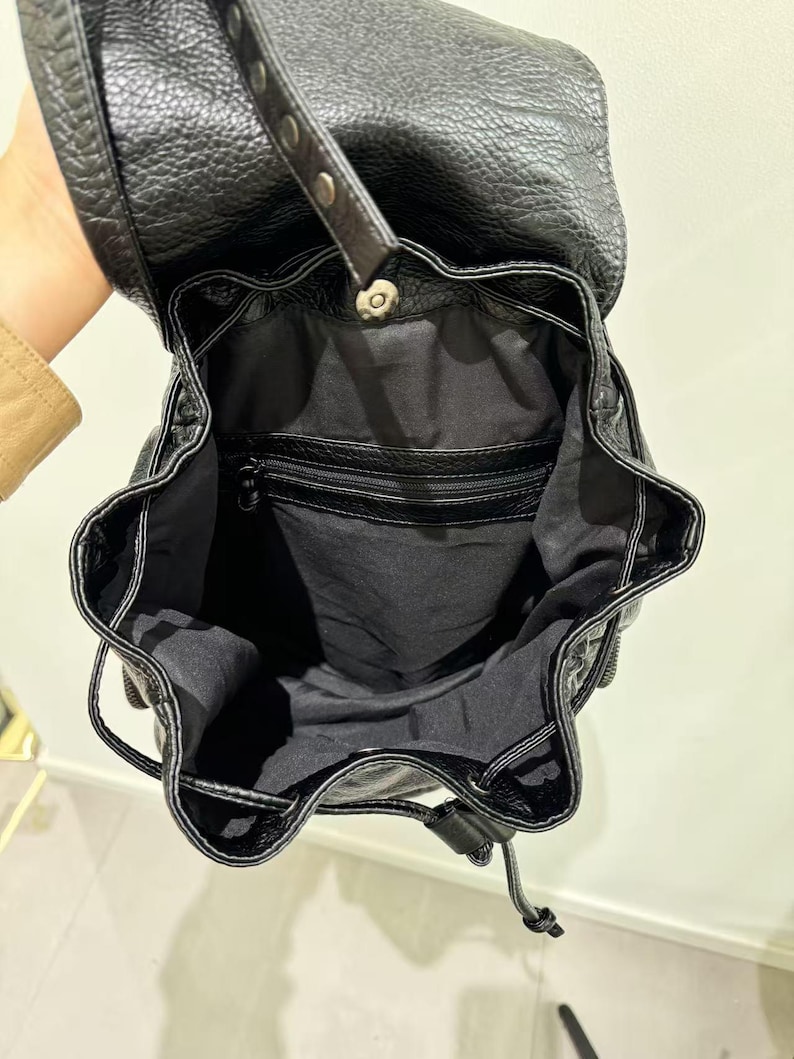 Tas Bahu Kulit PU Punk Gotik R - Leather Backpack Vintage ulasan dan harga