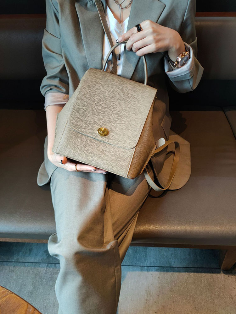 Ransel Kulit Asli Wanita Tas F - Leather Backpack Vintage ulasan dan harga