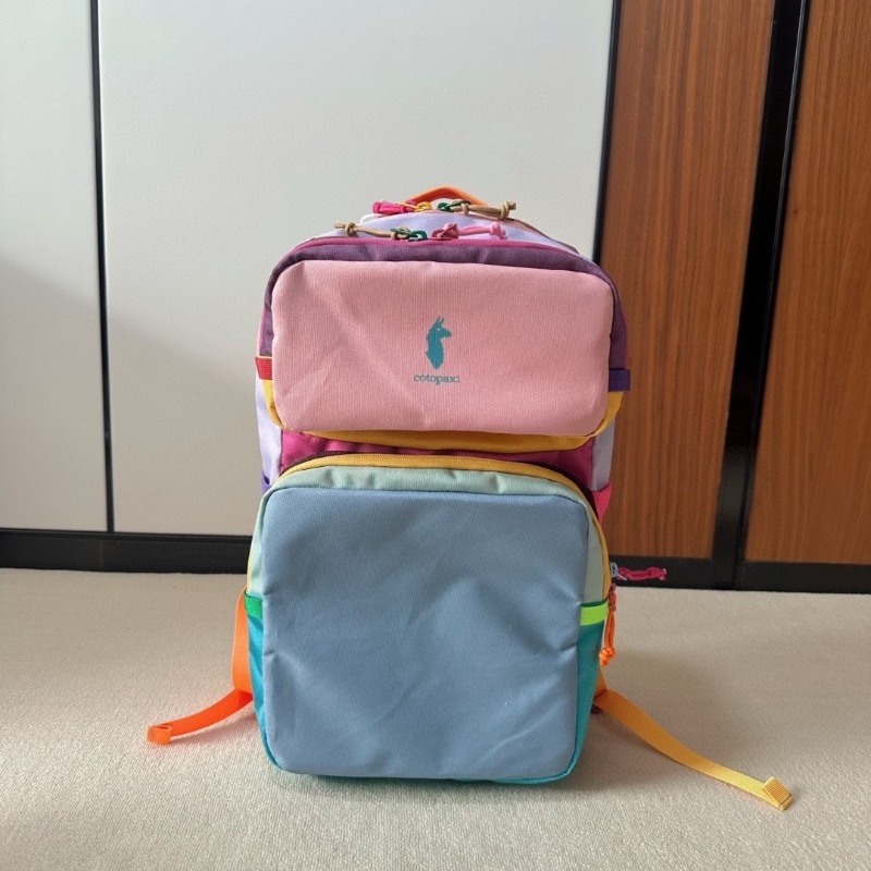 Ransel Dopamine Color Block Ri - Canvas Backpack Casual ulasan dan harga