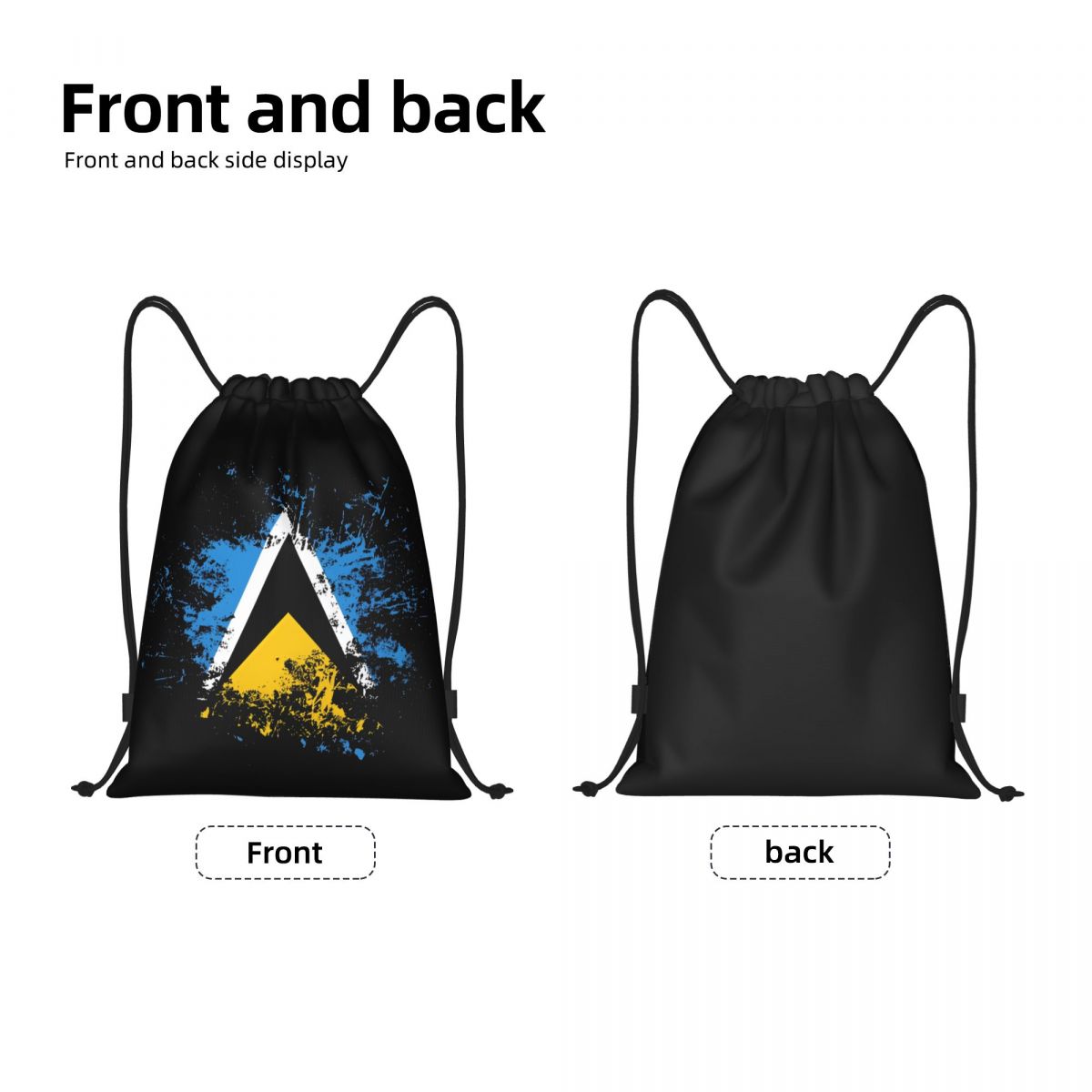Ransel Serut Cat Air Bendera N - Drawstring Gym Bag ulasan dan harga