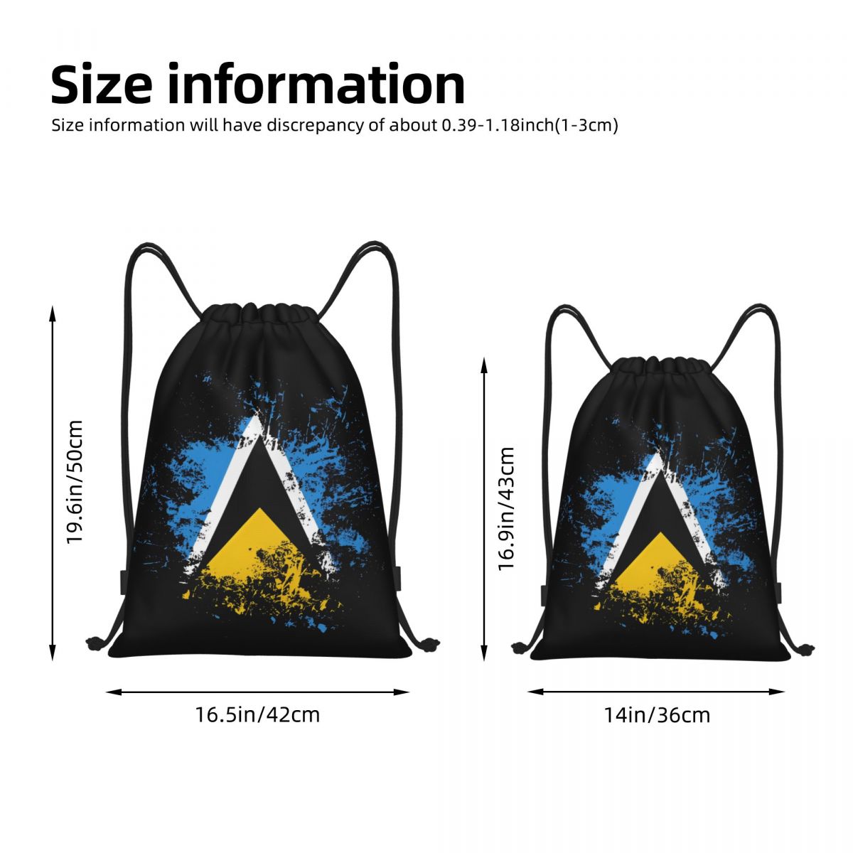 Ransel Serut Cat Air Bendera N - Drawstring Gym Bag ulasan dan harga
