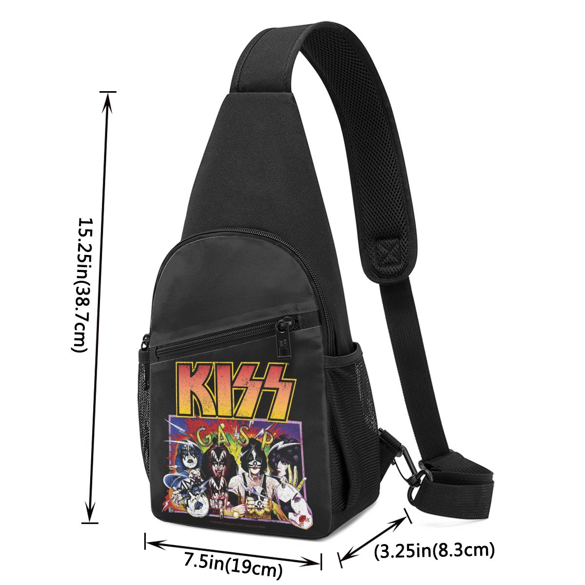 Rock Roll Band Kiss Cat Chest  - Sling Backpack Shoulder ulasan dan harga