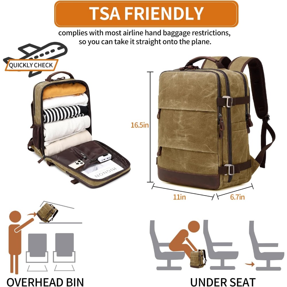 Tas Ransel Perjalanan untuk Pr - Canvas Backpack Casual ulasan dan harga