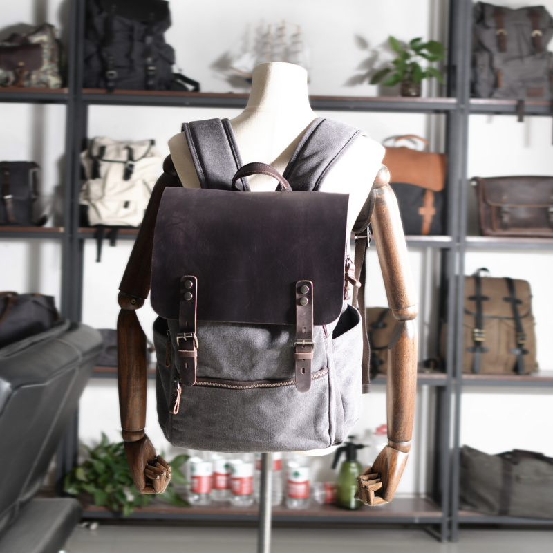Tas ransel pria retro, tas sel - Canvas Backpack Casual ulasan dan harga