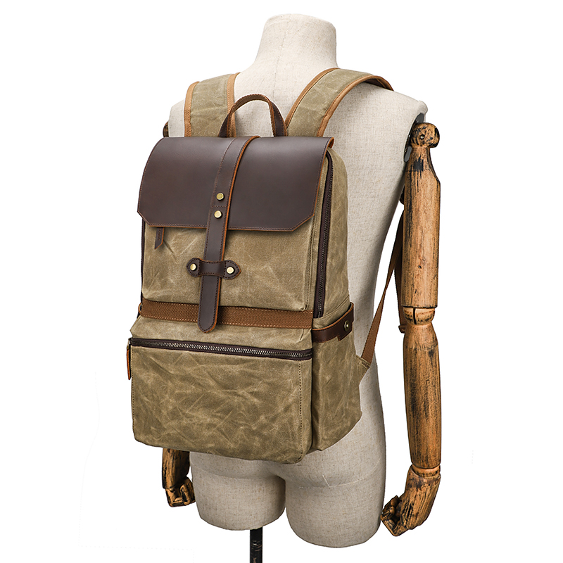 Ransel Laptop 15.6 Inci Antik  - Canvas Backpack Casual ulasan dan harga