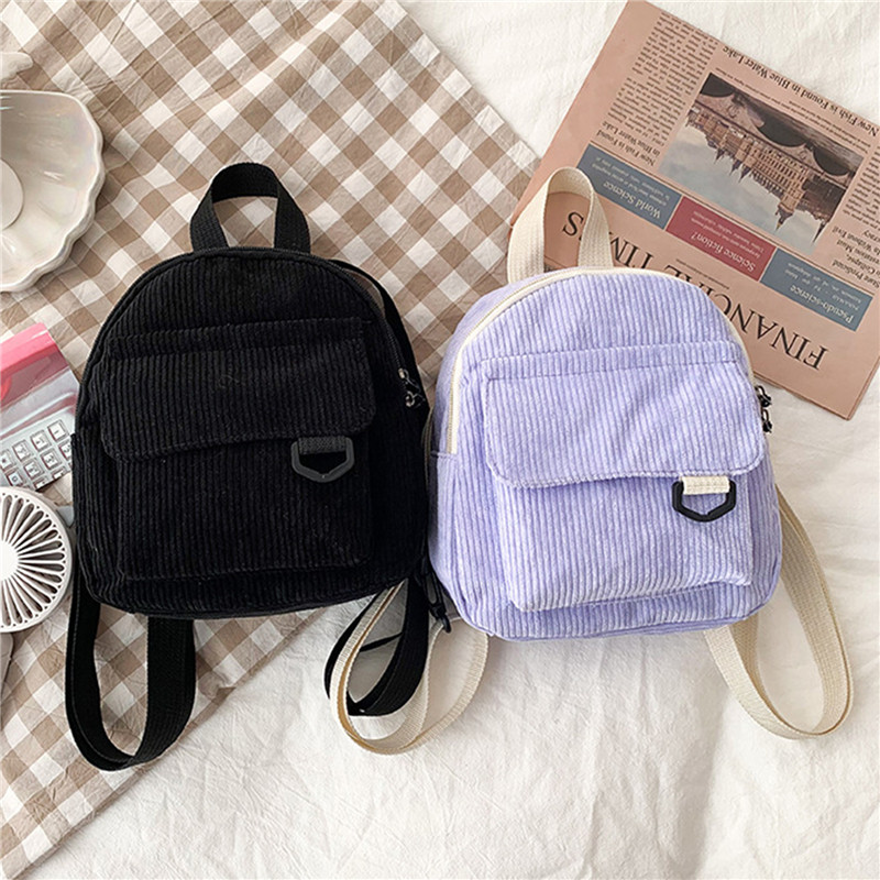 Tas punggung Mini korduroi war - Fashion Backpack Women ulasan dan harga