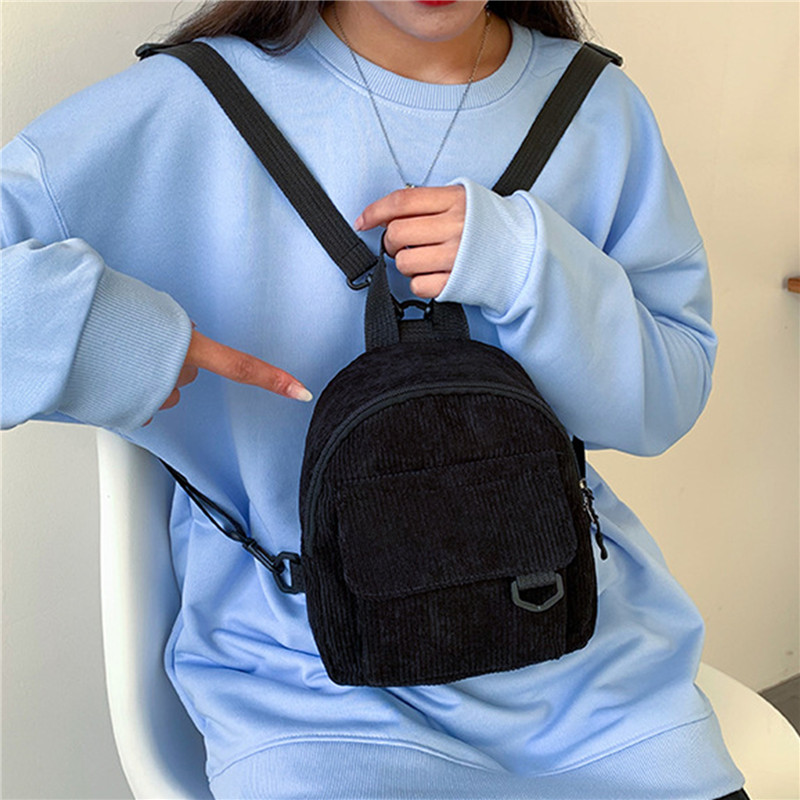 Tas punggung Mini korduroi war - Fashion Backpack Women ulasan dan harga