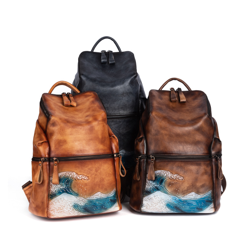 Ransel Wanita Kulit Lembut Asl - Leather Backpack Vintage ulasan dan harga