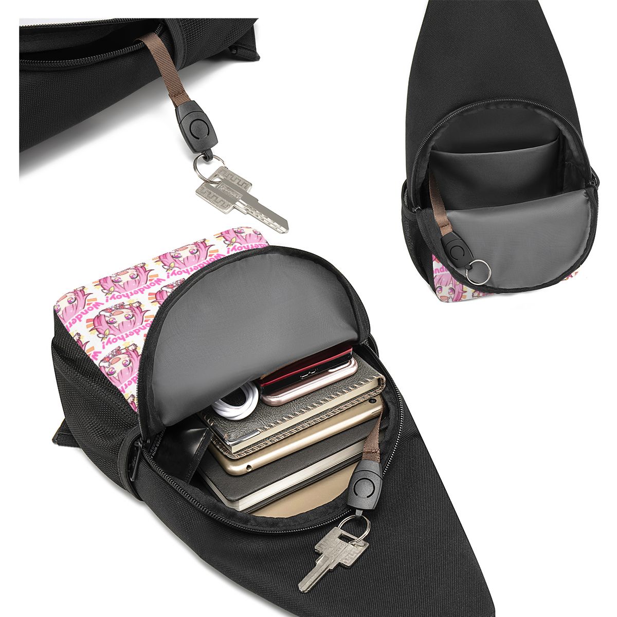 Emu Otori Wonderhoy Stamp Ches - Sling Backpack Shoulder ulasan dan harga