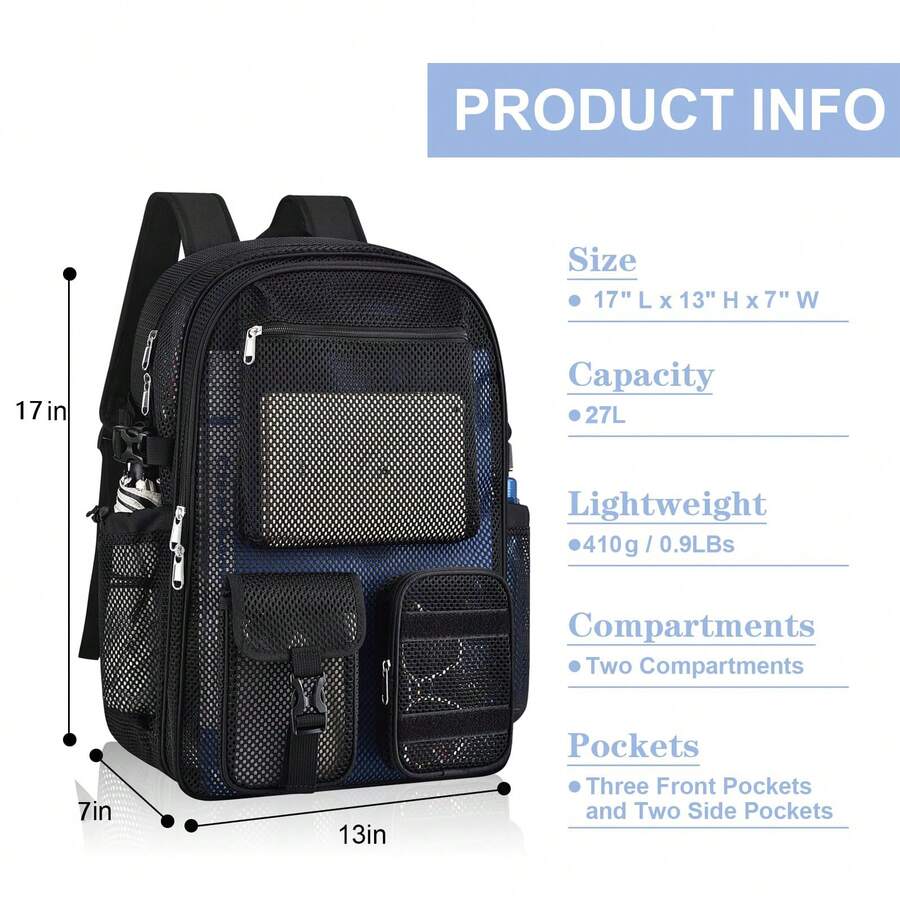 Tas Ransel Jaring 36L Besar, T - Canvas Backpack Casual ulasan dan harga