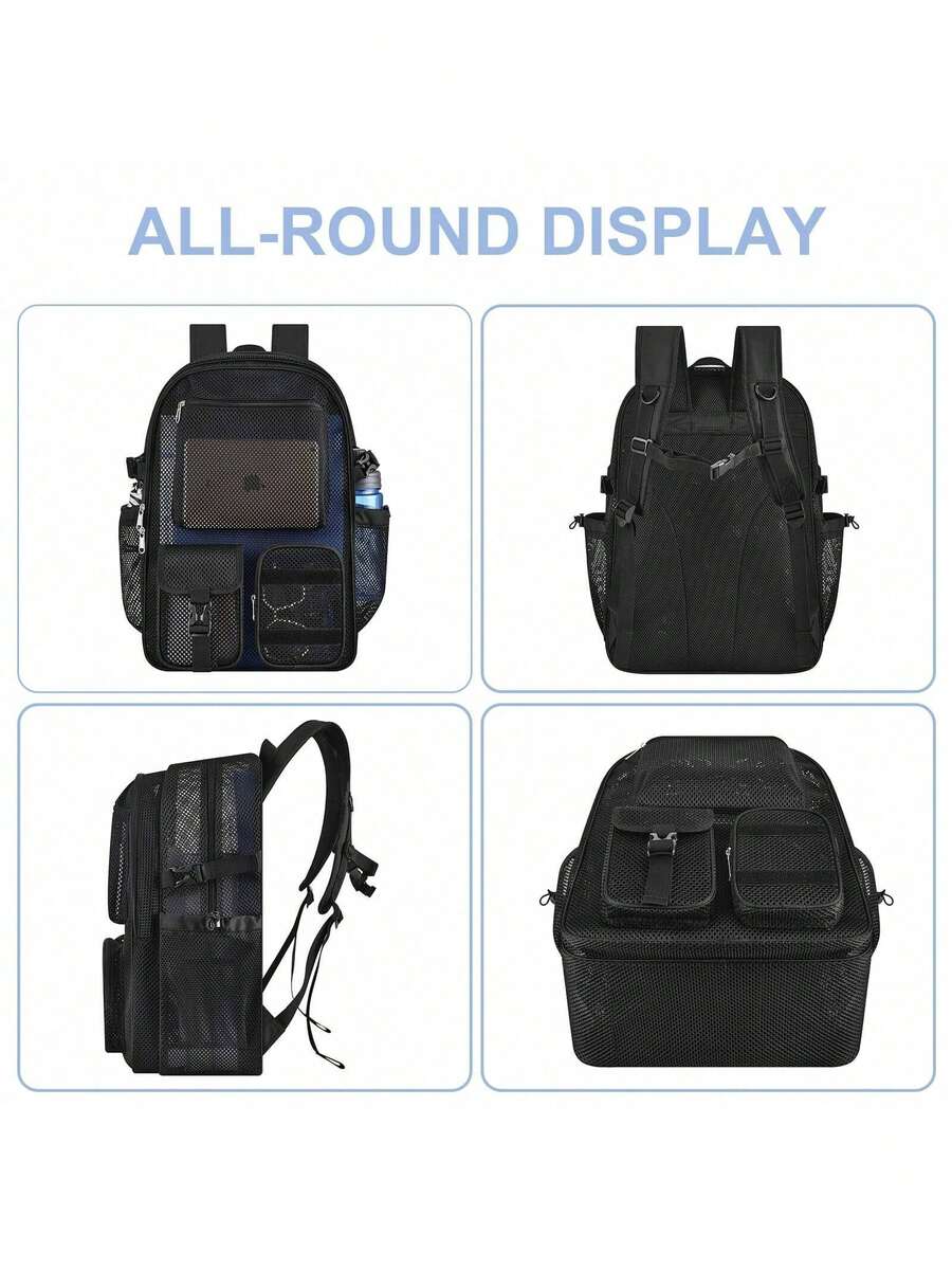 Tas Ransel Jaring 36L Besar, T - Canvas Backpack Casual ulasan dan harga