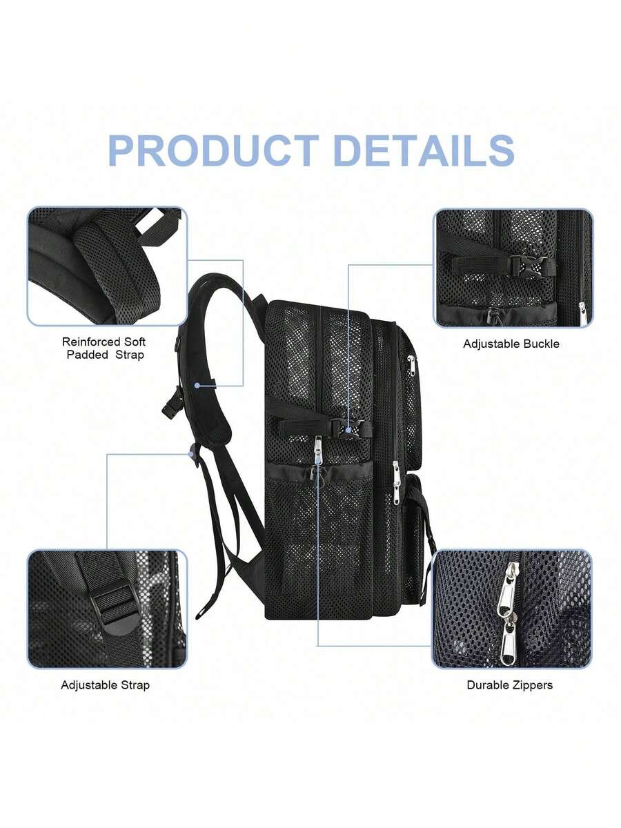 Tas Ransel Jaring 36L Besar, T - Canvas Backpack Casual ulasan dan harga