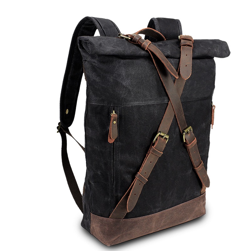 Ransel Kulit Kanvas Retro untu - Leather Backpack Vintage ulasan dan harga
